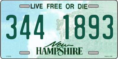 NH license plate 3441893