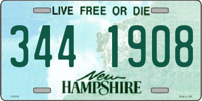 NH license plate 3441908
