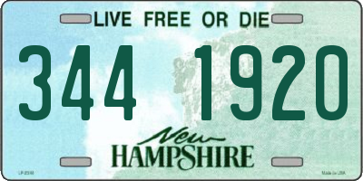 NH license plate 3441920