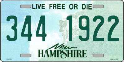 NH license plate 3441922