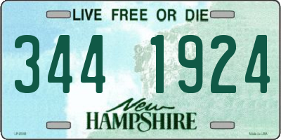 NH license plate 3441924