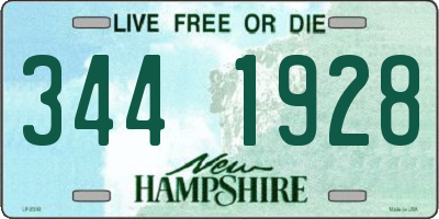 NH license plate 3441928
