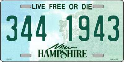 NH license plate 3441943
