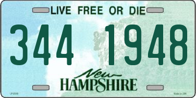 NH license plate 3441948