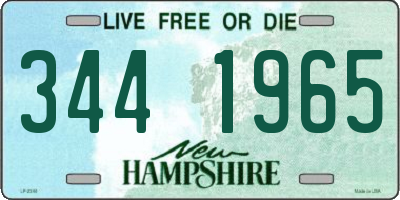 NH license plate 3441965