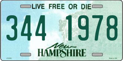NH license plate 3441978