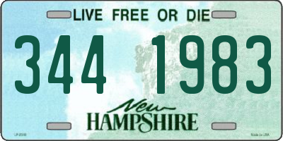 NH license plate 3441983