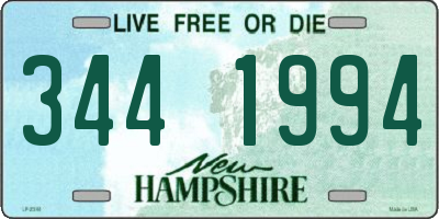 NH license plate 3441994