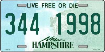 NH license plate 3441998