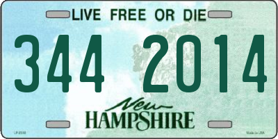NH license plate 3442014