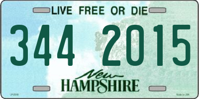 NH license plate 3442015
