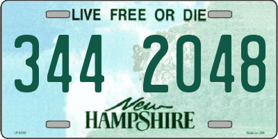 NH license plate 3442048