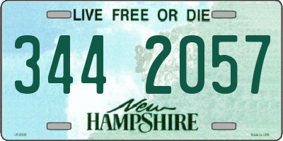 NH license plate 3442057