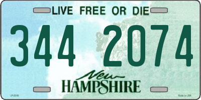 NH license plate 3442074