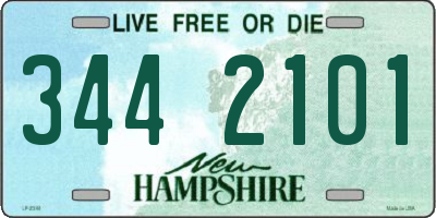 NH license plate 3442101