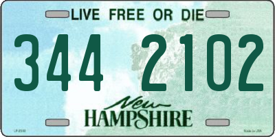 NH license plate 3442102