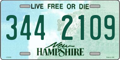 NH license plate 3442109