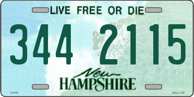 NH license plate 3442115