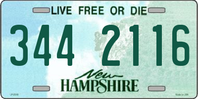 NH license plate 3442116