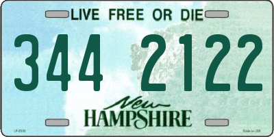 NH license plate 3442122