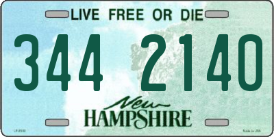 NH license plate 3442140