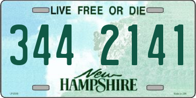 NH license plate 3442141
