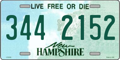 NH license plate 3442152