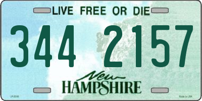 NH license plate 3442157