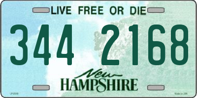 NH license plate 3442168
