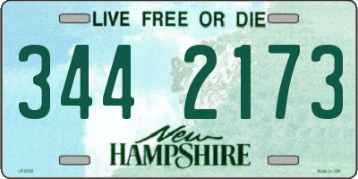 NH license plate 3442173