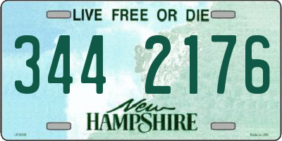 NH license plate 3442176