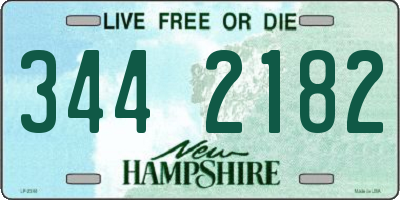 NH license plate 3442182