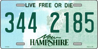 NH license plate 3442185