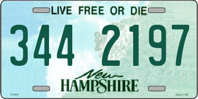 NH license plate 3442197