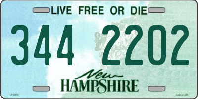 NH license plate 3442202