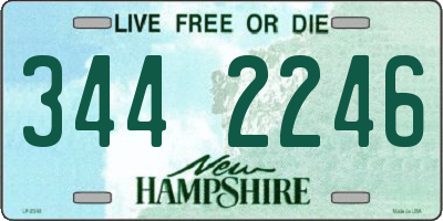 NH license plate 3442246