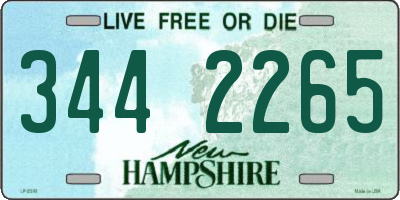 NH license plate 3442265