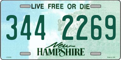 NH license plate 3442269