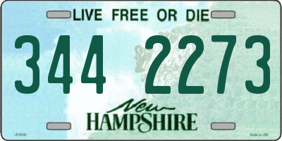 NH license plate 3442273