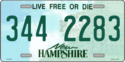 NH license plate 3442283