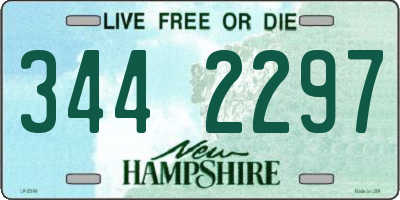 NH license plate 3442297