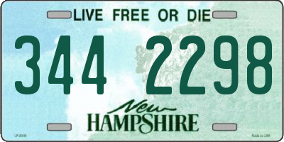 NH license plate 3442298