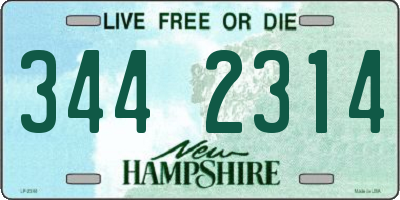 NH license plate 3442314