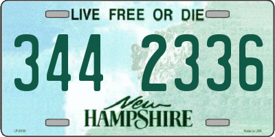 NH license plate 3442336