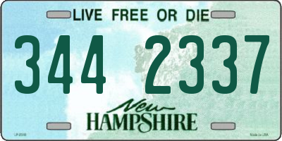 NH license plate 3442337