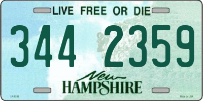 NH license plate 3442359