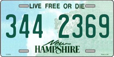 NH license plate 3442369
