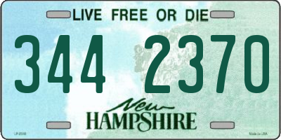 NH license plate 3442370
