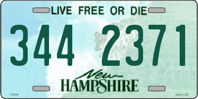 NH license plate 3442371