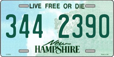 NH license plate 3442390
